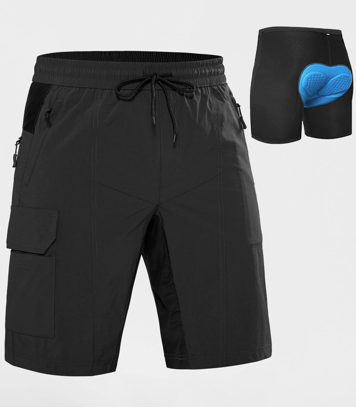 Shorts de vélo de montagne rembourrés pour hommes 20