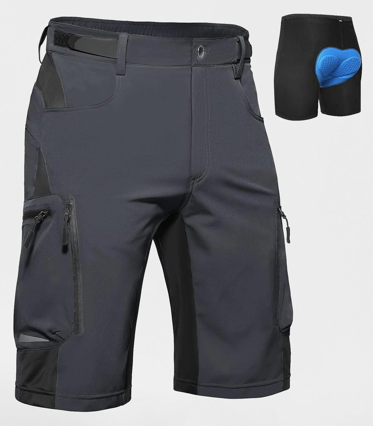 Shorts de vélo de montagne rembourrés pour hommes 27