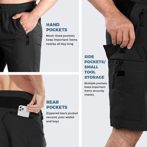 Men's Padded Mountain Bike Shorts - High Mobility, Multi-Use, Durable Design for Optimal Cycling Comfort