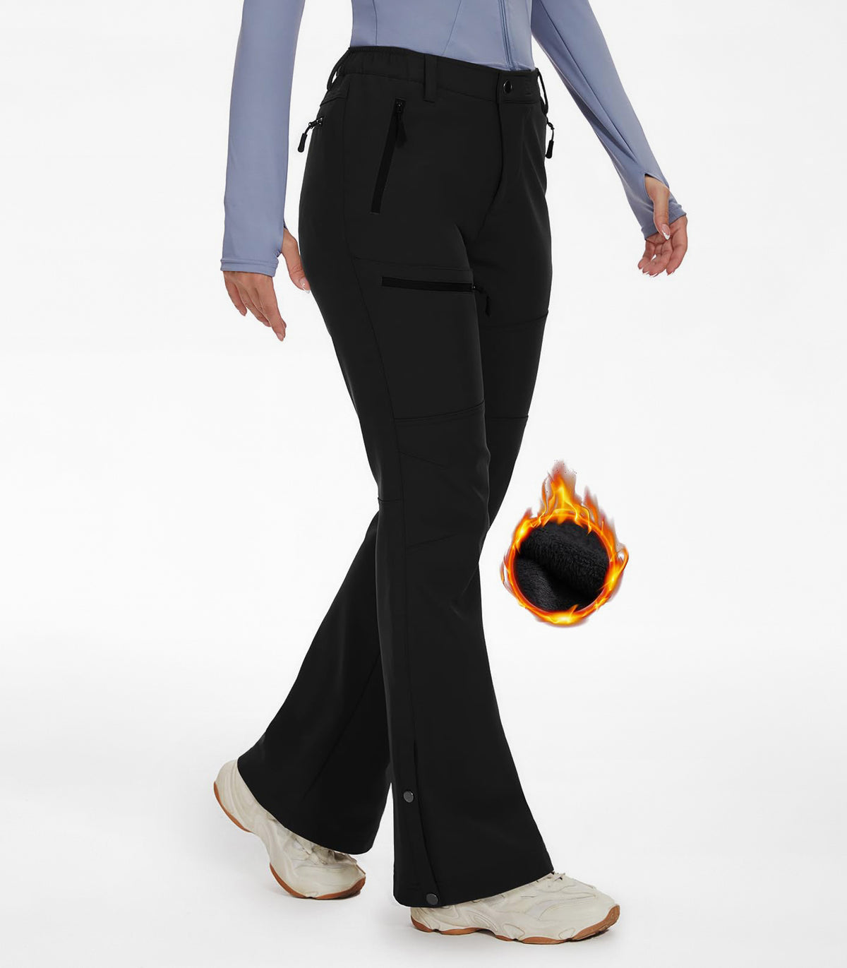 Pantalons de randonnée en flamme pour femmes en ski sur neige 21