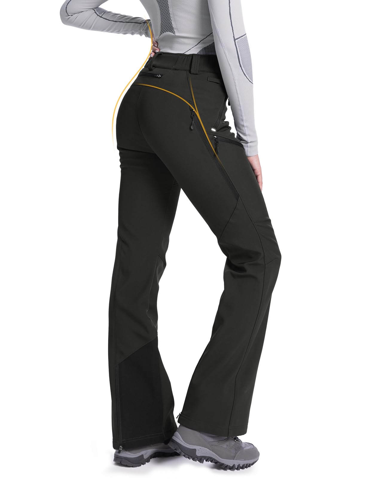 Women's Snow Ski Fleece lined Pants - SnowVenture W048