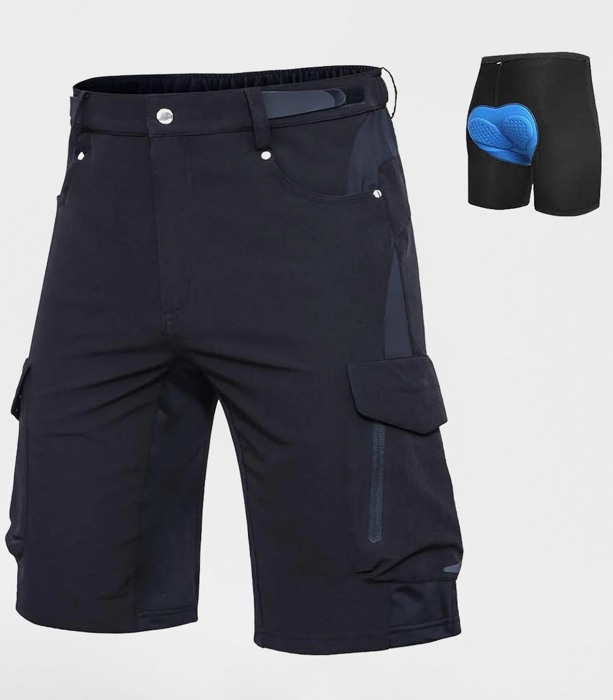 Shorts de vélo de montagne rembourrés pour hommes 06