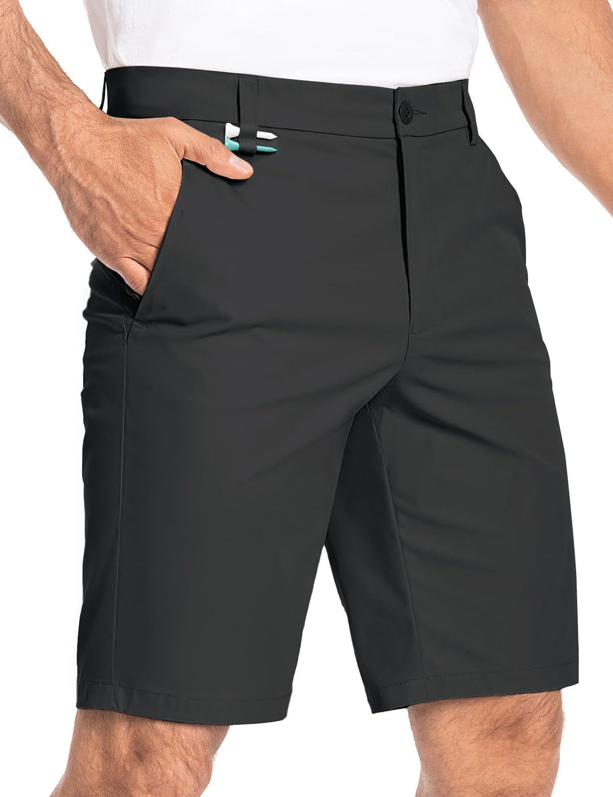 Men's Golf Shorts #Color_10"- Black
