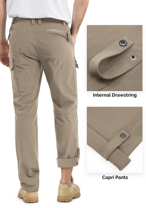 Men‘s Cargo Hiking Pants Waterproof Lightweight Quick Dry Utility 7 Pockets for Travel Fishing Work Tactical