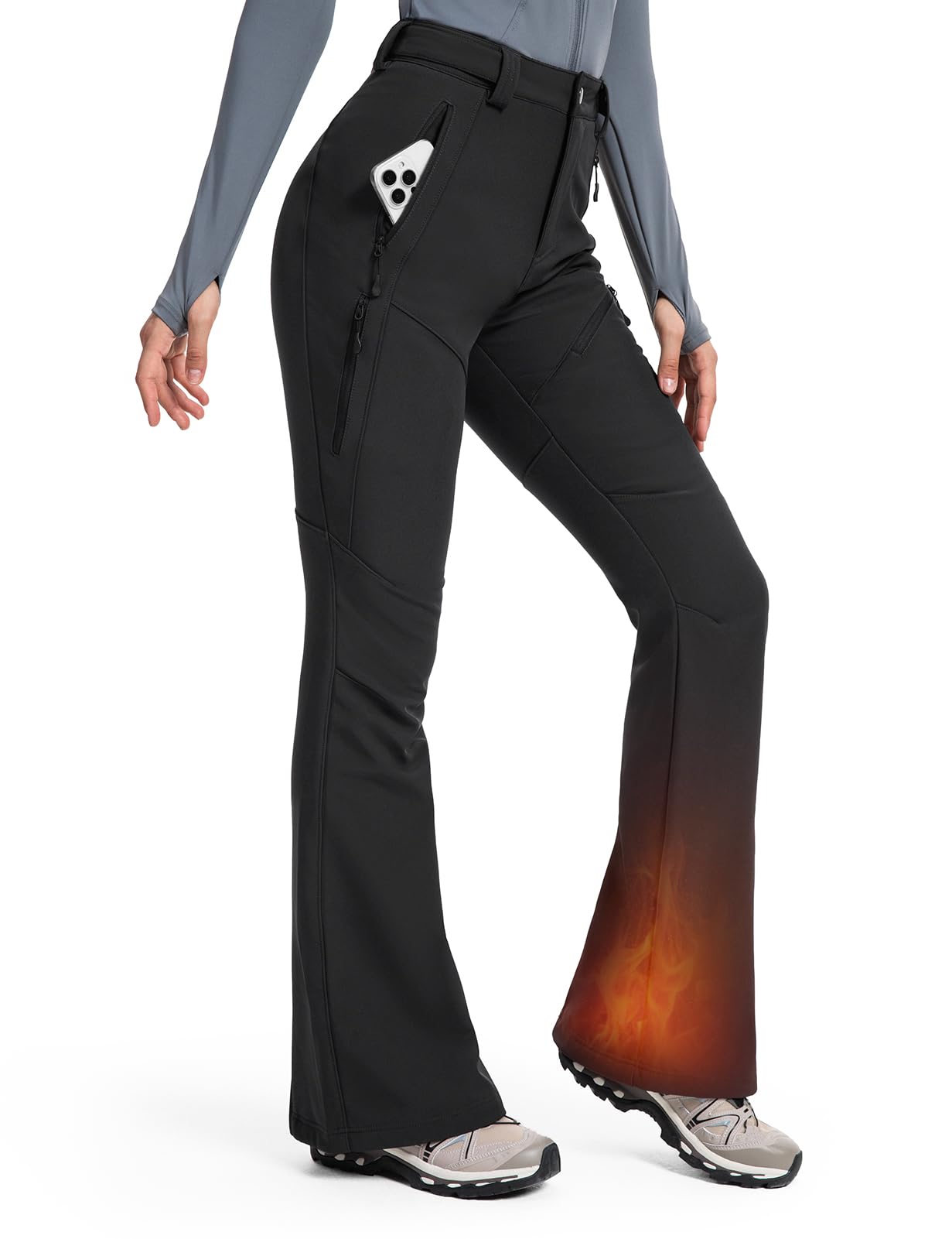 Women's Snow Ski Fleece lined Pants - SnowVenture W051