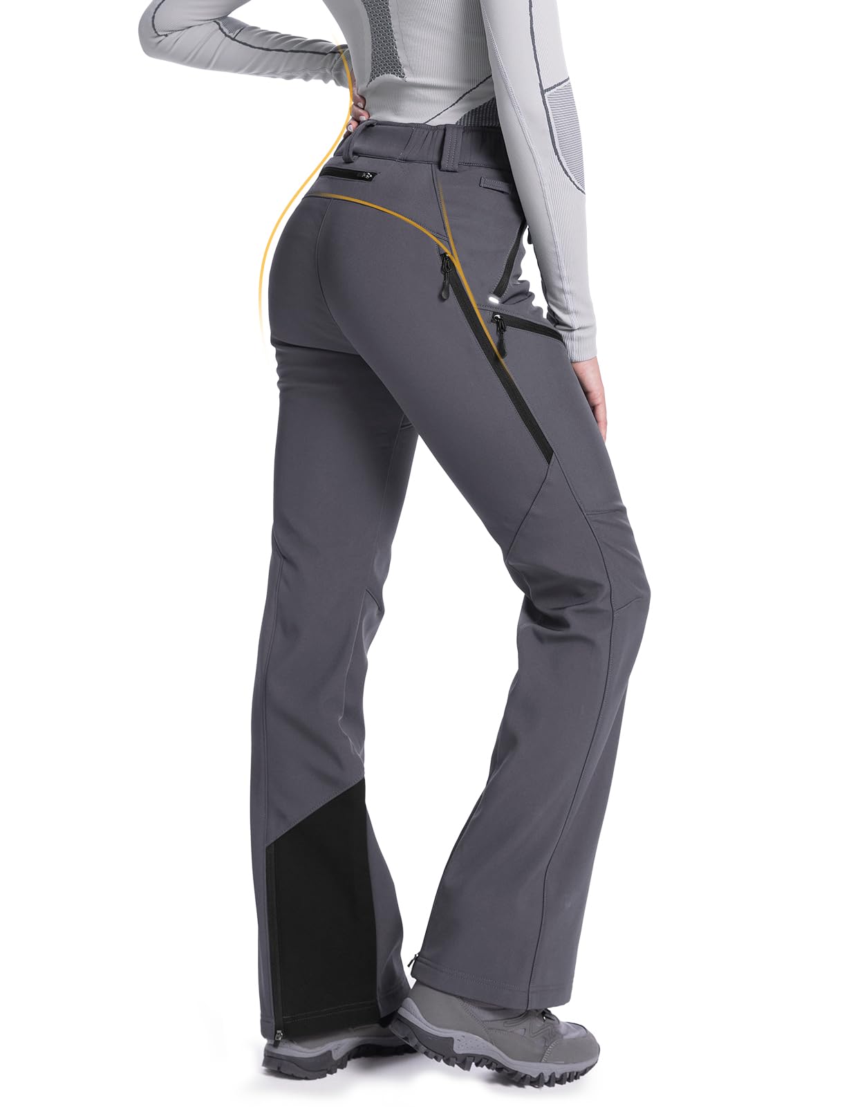 Women's Snow Ski Fleece lined Pants - SnowVenture W048