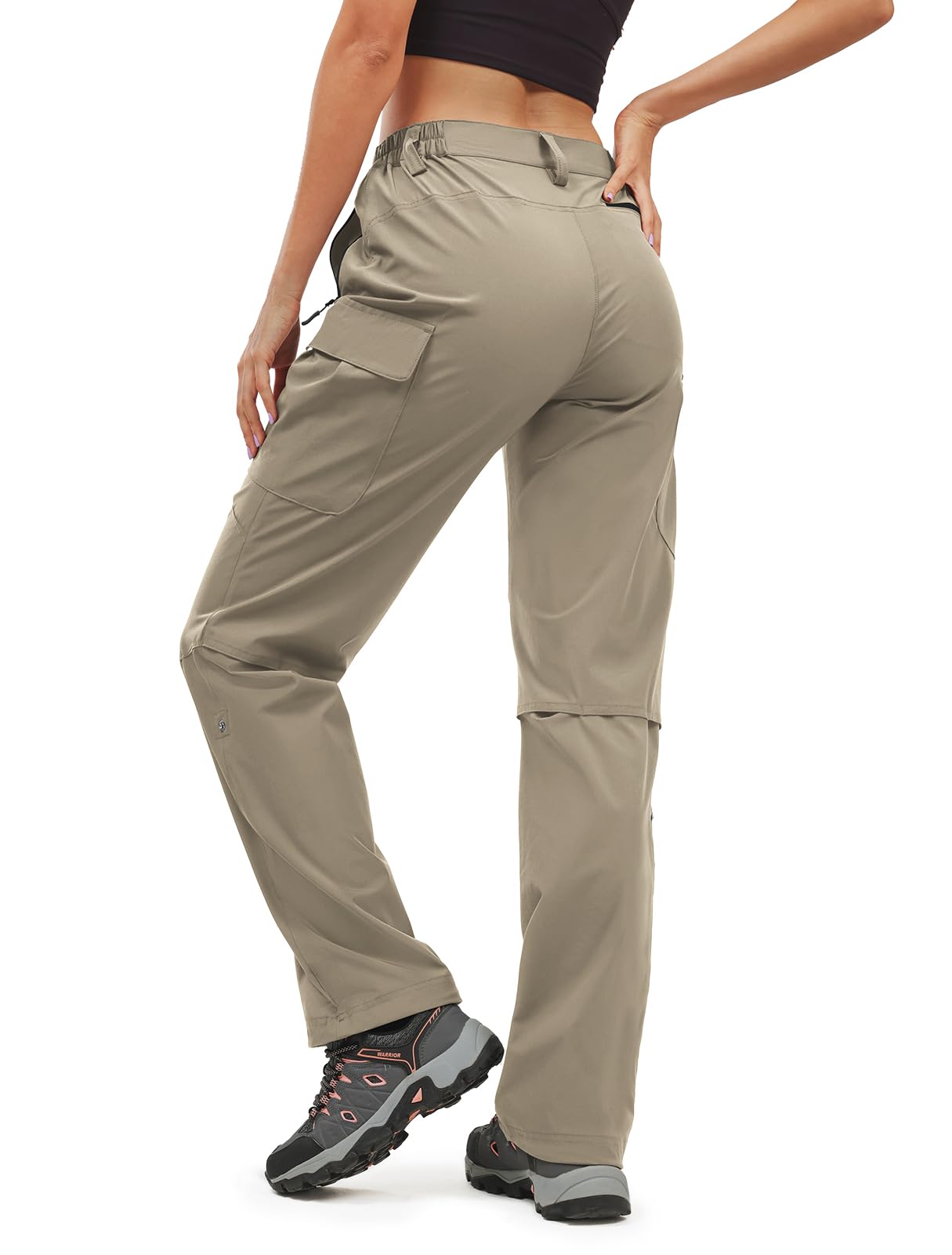 Women's Hiking Cargo Pants Quick Dry Water-Resistance High Waist Pants for Work Travel Outdoor and Casual