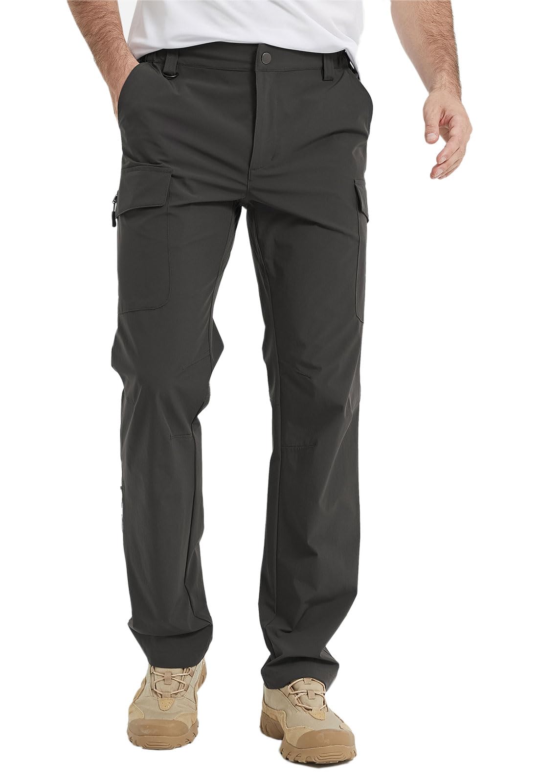 Men's Cargo Hiking Pants Waterproof Lightweight Quick Dry Utility 7 Po