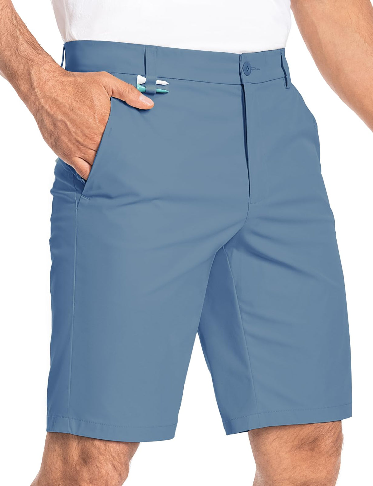 Men's Golf Shorts #Color_10"- Steel Blue