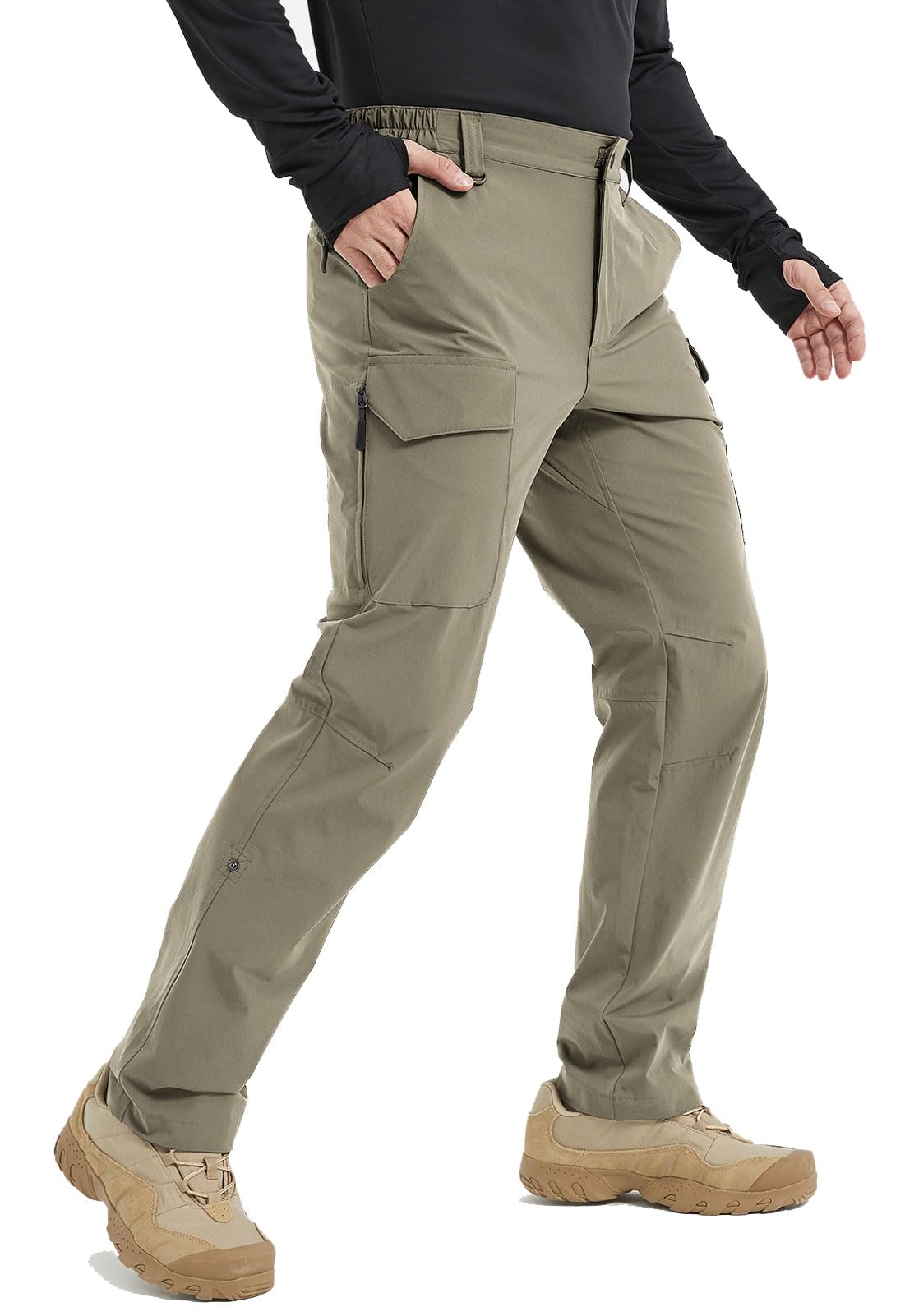 Men‘s Cargo Hiking Pants Waterproof Lightweight Quick Dry Utility 7 Pockets for Travel Fishing Work Tactical