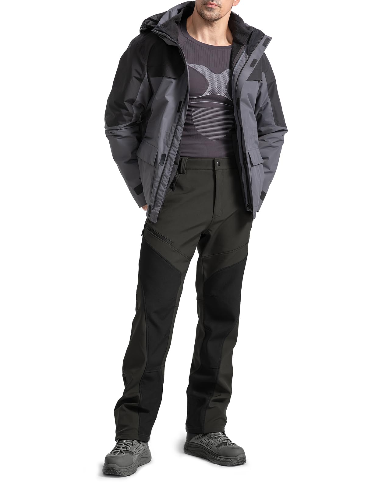 Men's Snow Ski Fleece lined Pants - SnowVenture M055