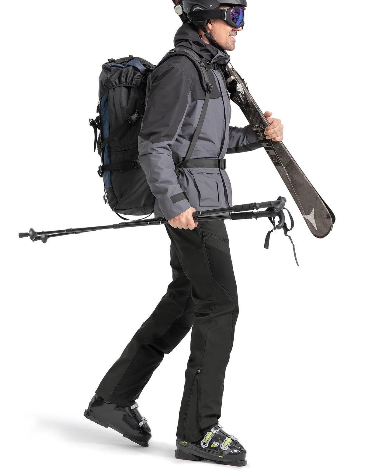 Men's Snow Ski Fleece lined Pants - SnowVenture M055