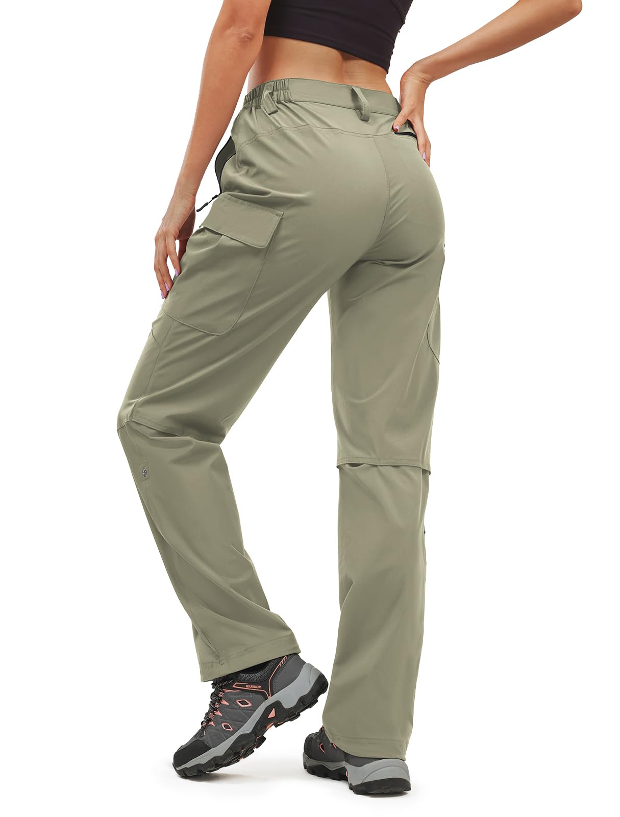 Women's Hiking Cargo Pants Quick Dry Water-Resistance High Waist Pants for Work Travel Outdoor and Casual