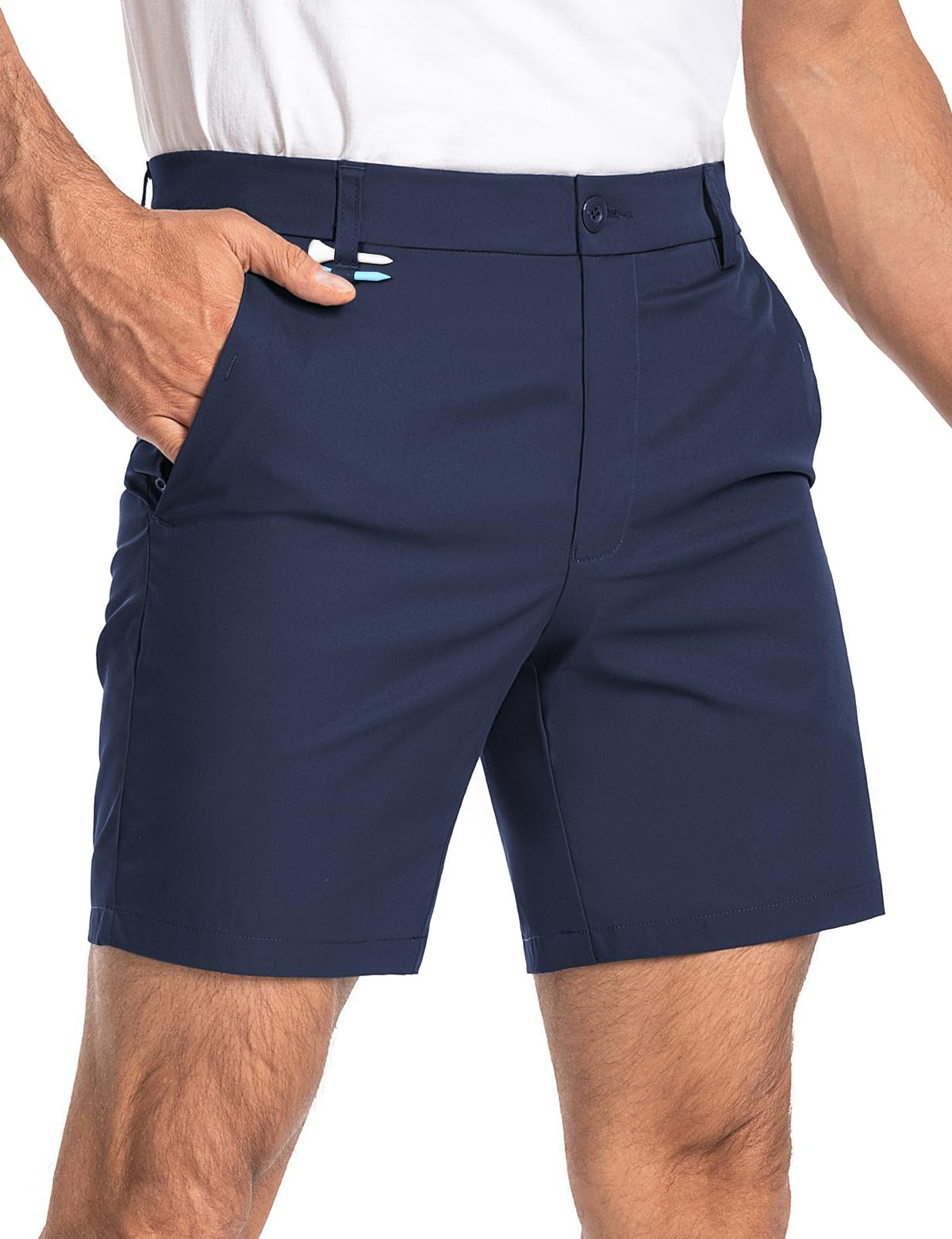 Men's Golf Shorts #Color_7"- Dark Navy