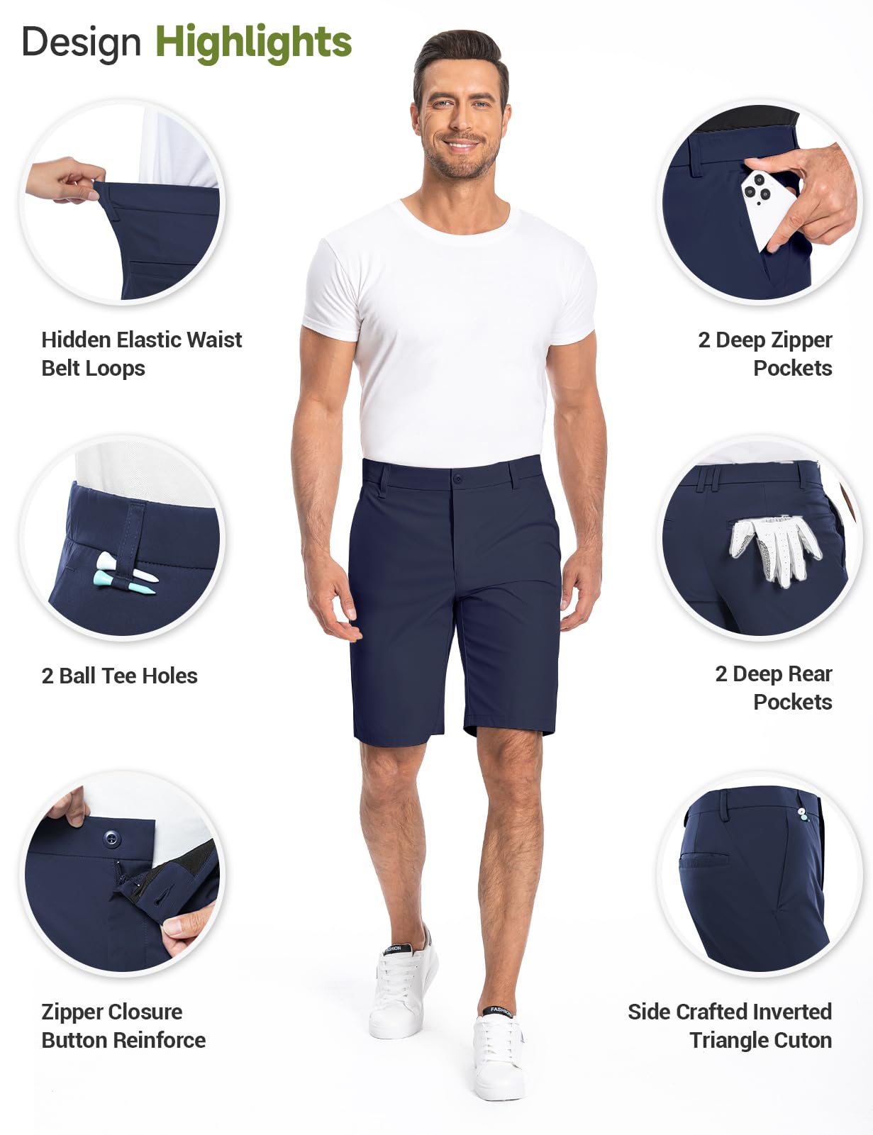 Shorts de golf pour hommes 32