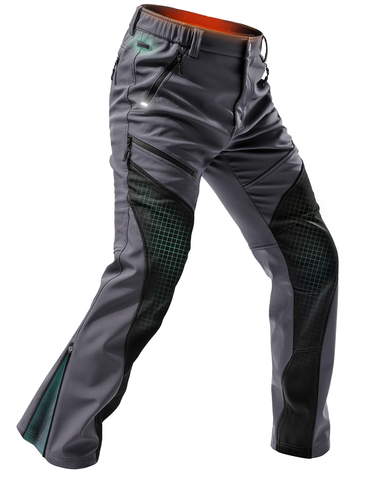 Men's Snow Ski Fleece lined Pants - SnowVenture M055