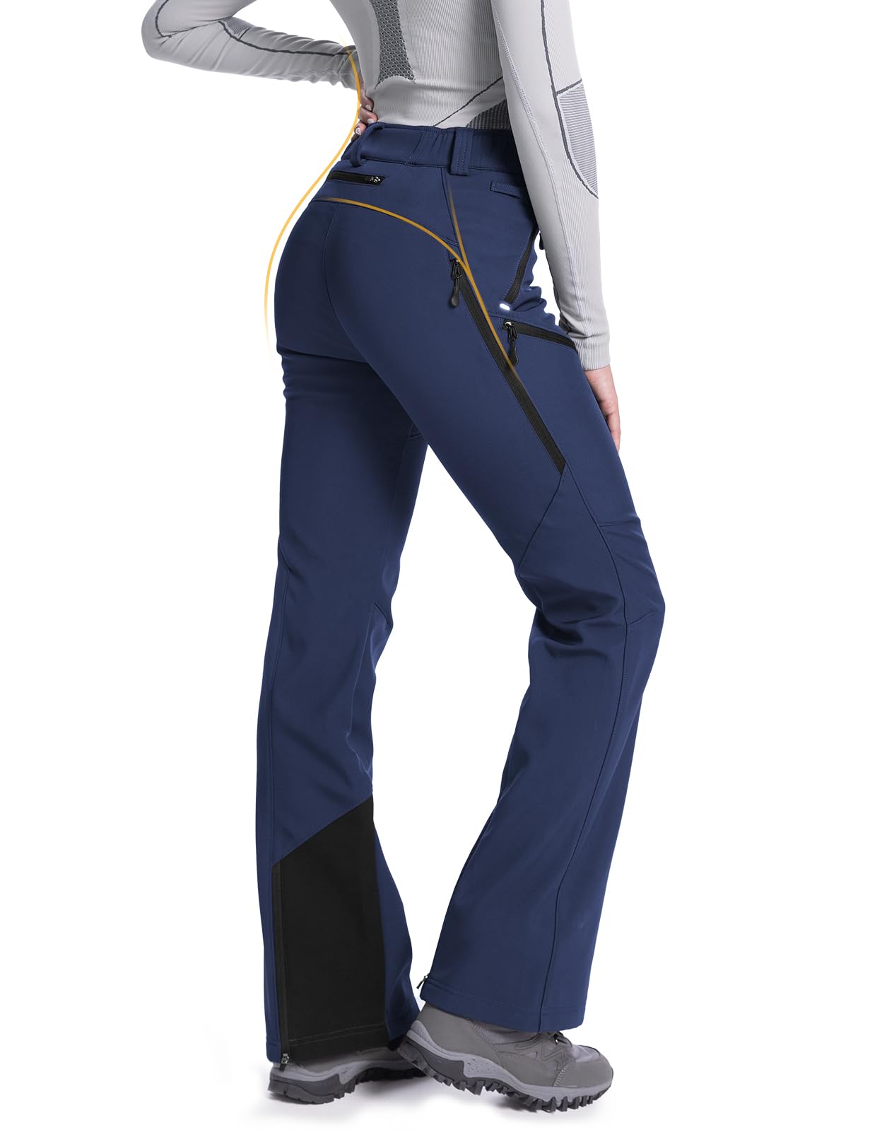 Women's Snow Ski Fleece lined Pants - SnowVenture W048