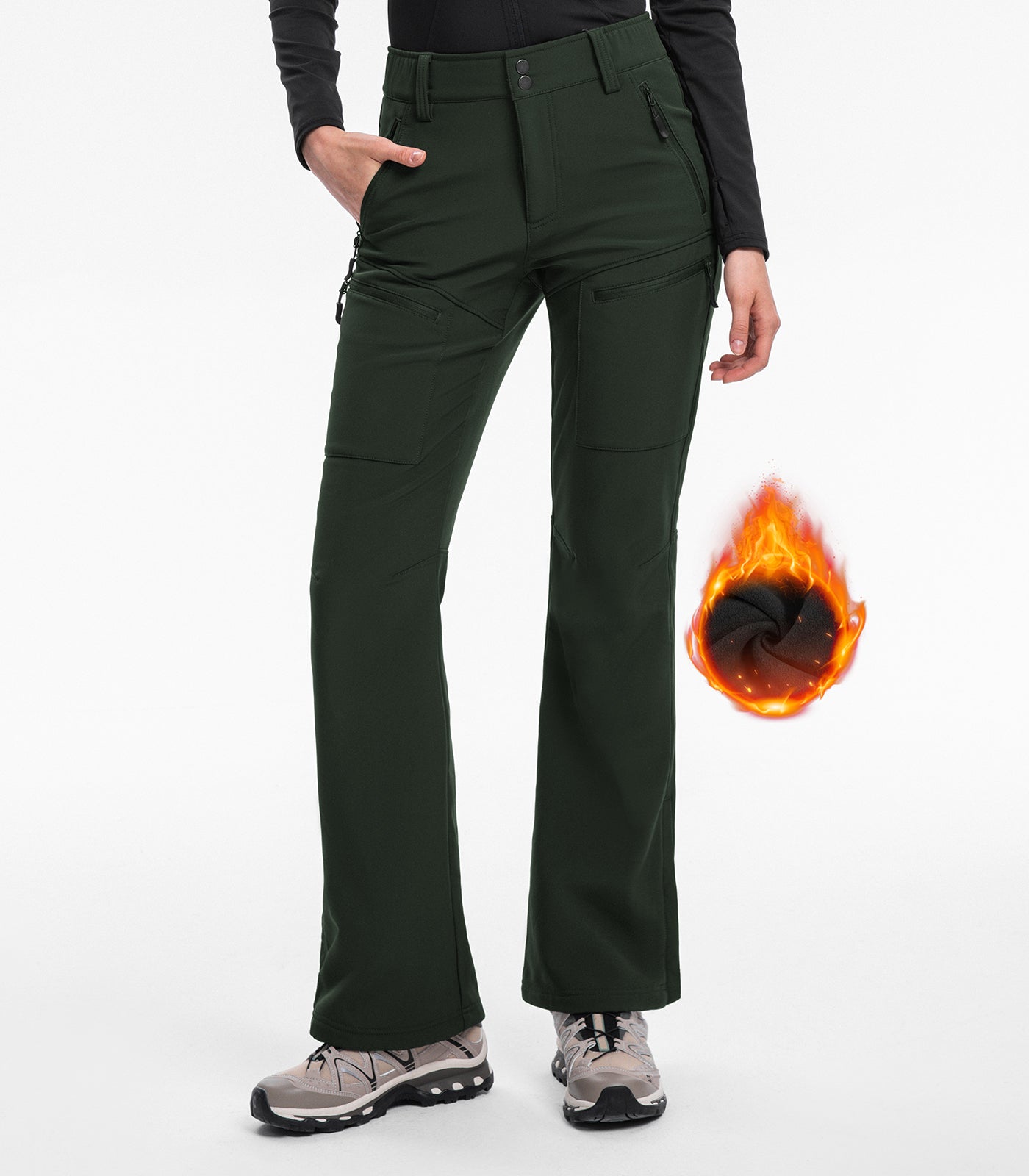 Women's Snow Ski Pants Fleece Lined Waterproof - SnowVenture W039