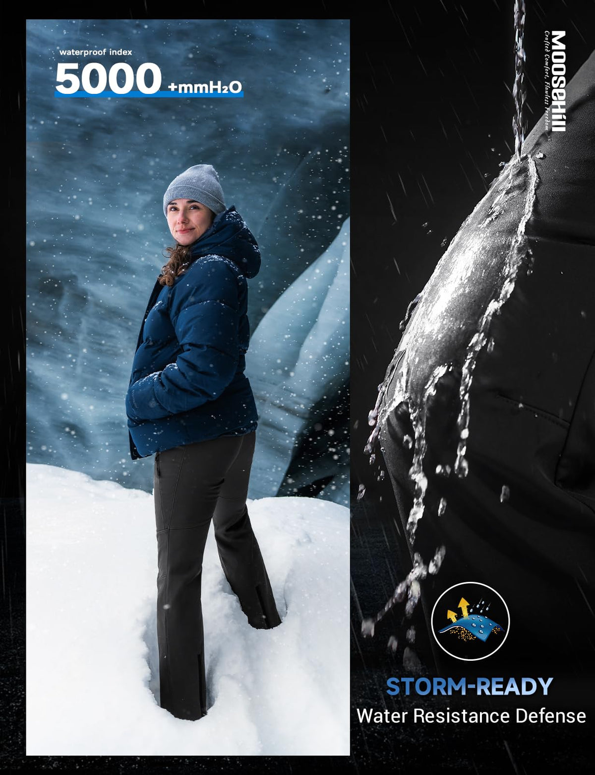 Women's Snow Ski Fleece lined Pants - SnowVenture W051