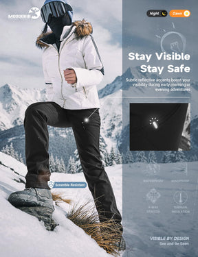 Women's Snow Ski Fleece lined Pants - SnowVenture W053