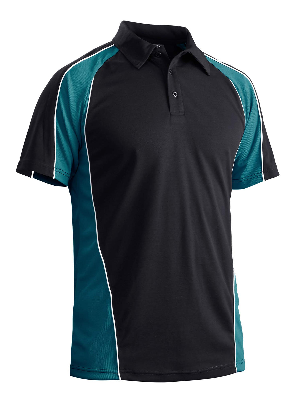 Men's Outdoor Golf Polo Short Sleeve 3 Button Quick Dry Casucal Pique Jersey Polo Shirts