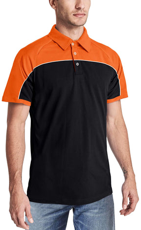 Men's Outdoor Golf Polo Short Sleeve 3 Button Quick Dry Casucal Pique Jersey Polo Shirts