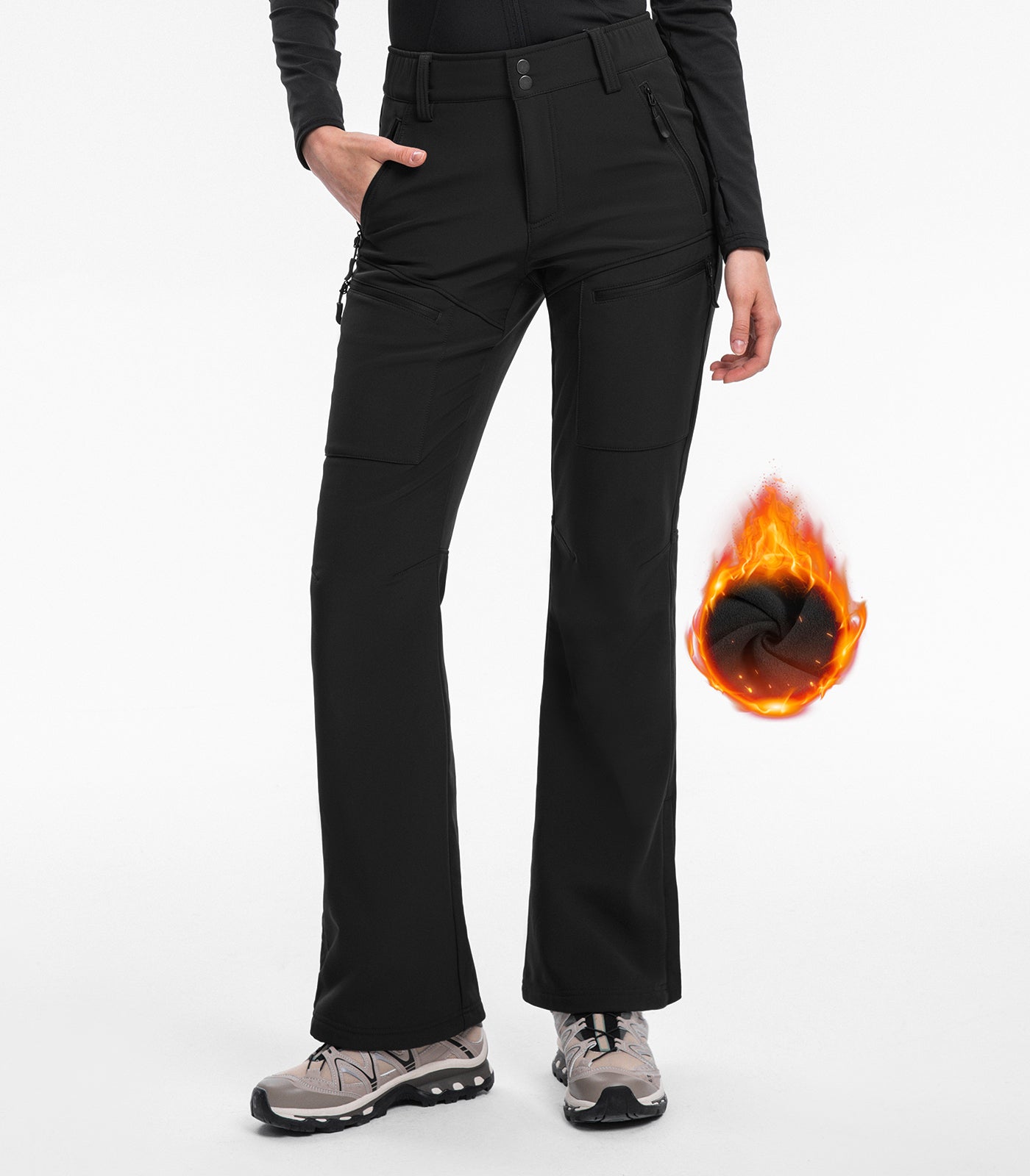 Women's Snow Ski Pants Fleece Lined Waterproof - SnowVenture W039