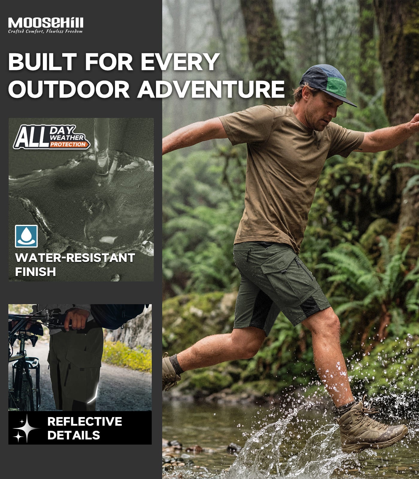 Men's Cargo Hiking Shorts - TrailPioneer M066