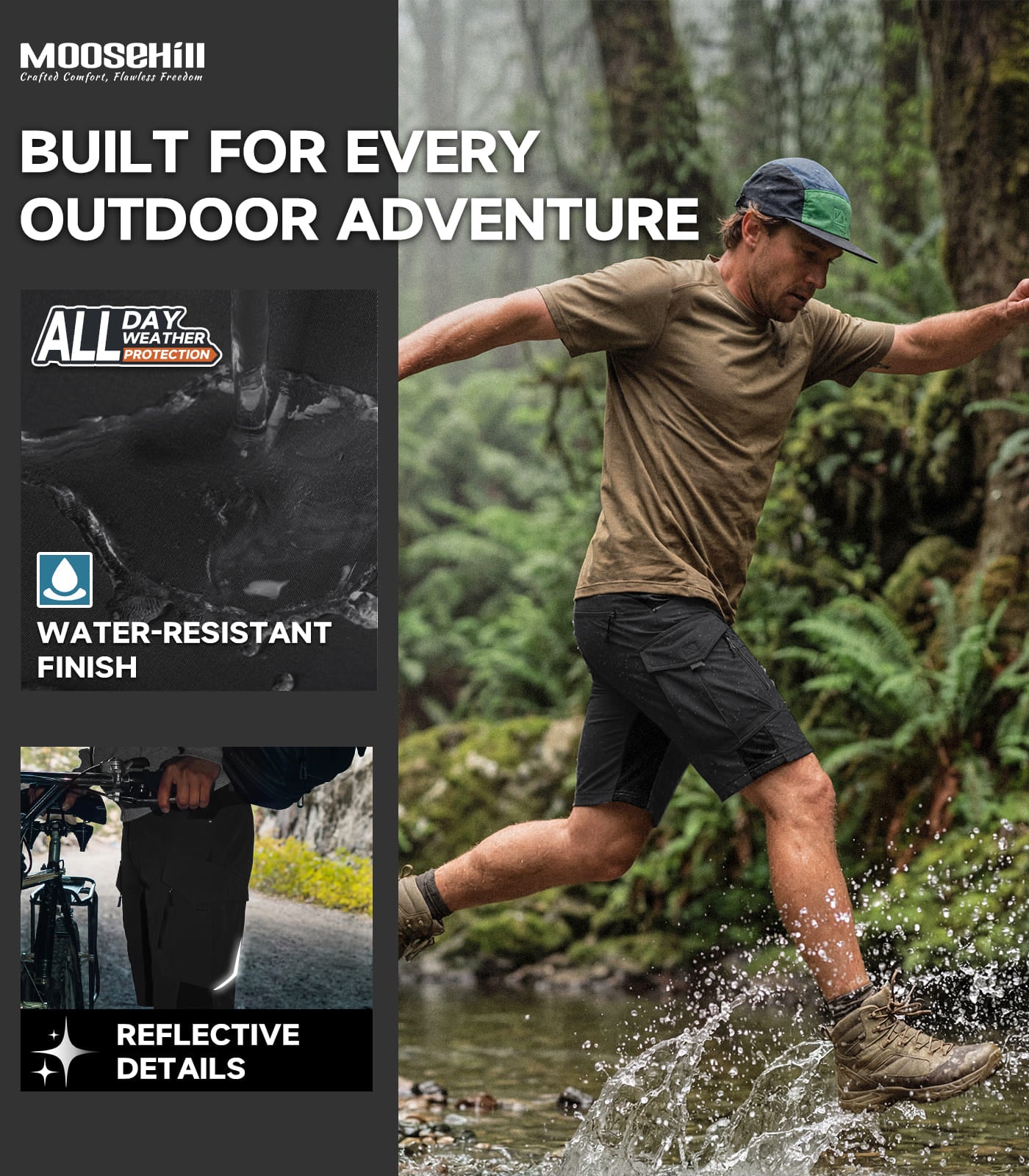 Men's Cargo Hiking Shorts - TrailPioneer M066