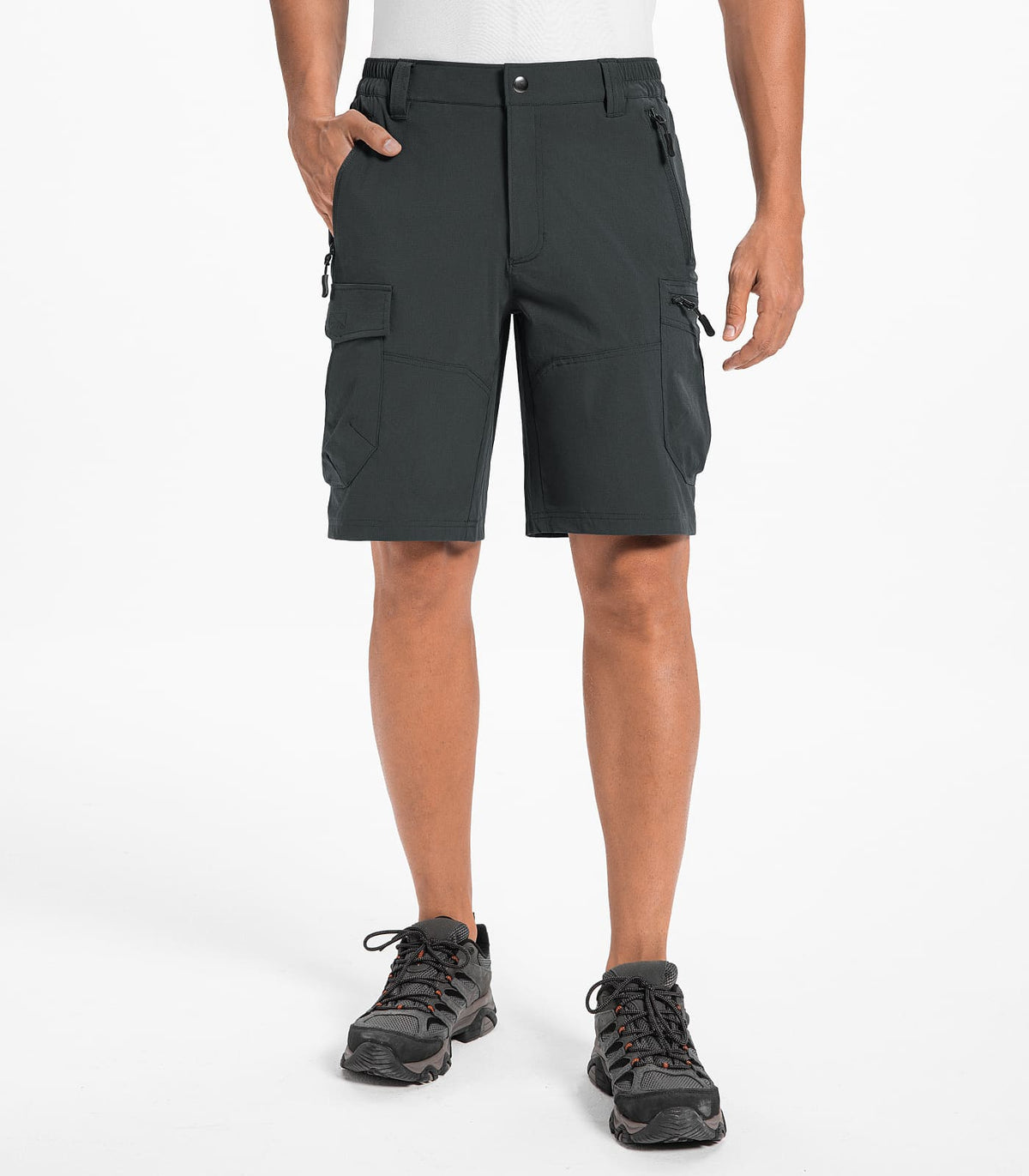 Men's Outdoor Quick Dry Lightweight Stretchy Shorts for Hiking #Color_dark grey
