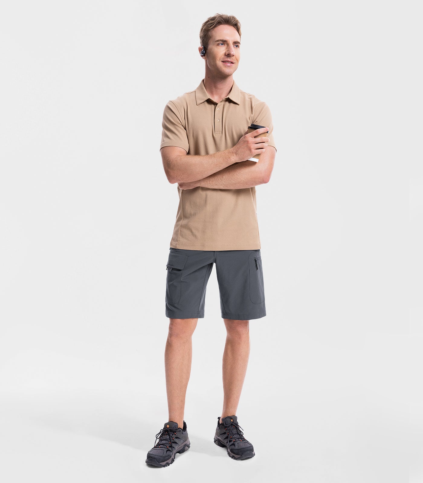 Pantaloni Cargo Tattici Uomo, Modello Shorts, In Misto Cotone, Impermeabili. Colori: Nero, Kaki, Verde Militare. Taglie XL-4XL.