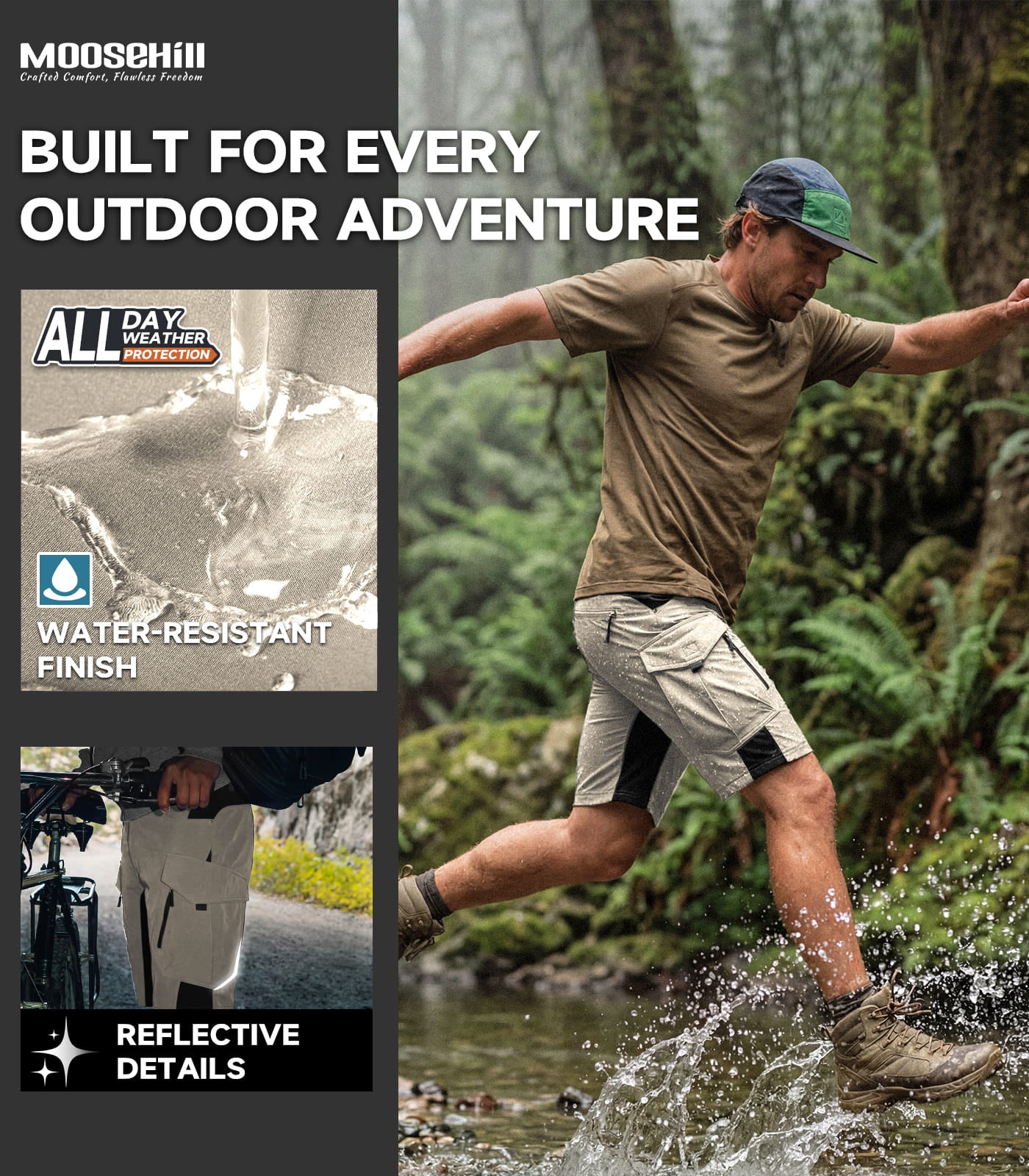 Men's Cargo Hiking Shorts - TrailPioneer M066