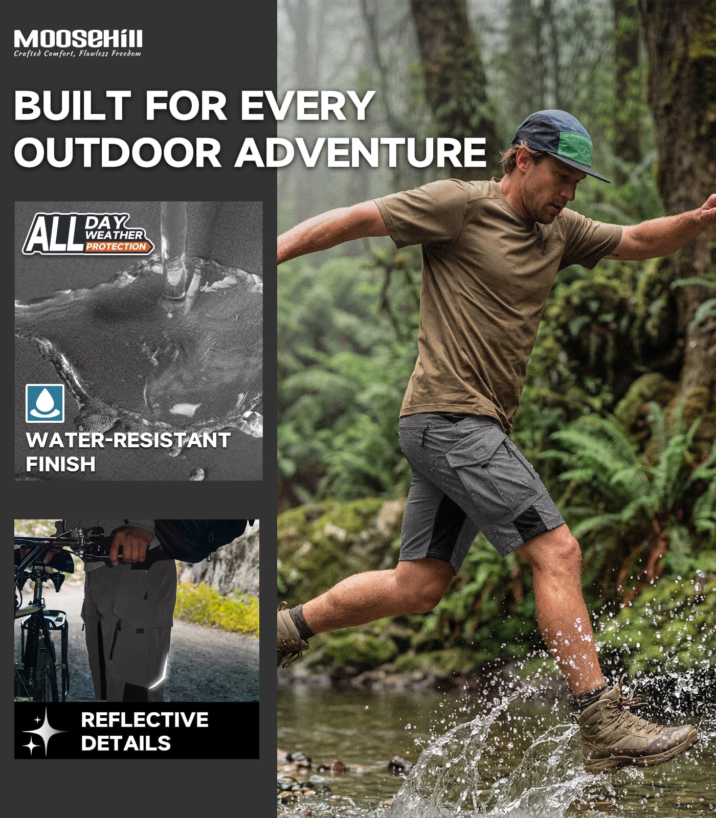 Men's Cargo Hiking Shorts - TrailPioneer M066