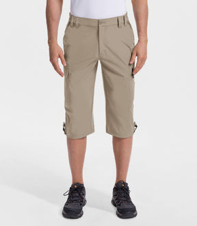 Moosehill Bermudas Cortas 3/4 para Hombre Pantalones Cortos Cargo para Exteriores Pantalones Cargo Impermeables Pantalones de Senderismo Pantalones de Trekking elásticos Pantalones Deportivos Pantalones de Ciclismo Largos de Verano para Hombres