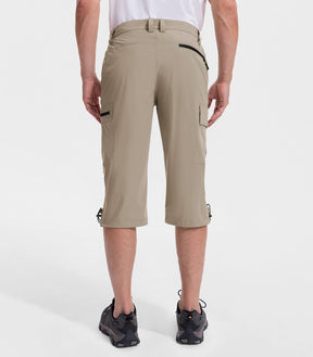 Moosehill Bermudas Cortas 3/4 para Hombre Pantalones Cortos Cargo para Exteriores Pantalones Cargo Impermeables Pantalones de Senderismo Pantalones de Trekking elásticos Pantalones Deportivos Pantalones de Ciclismo Largos de Verano para Hombres