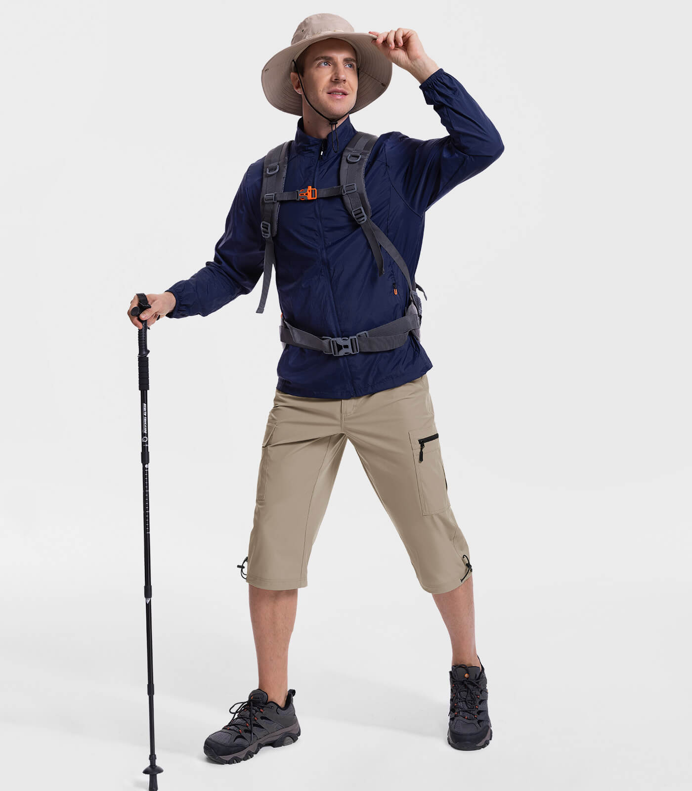 Moosehill Bermudas Cortas 3/4 para Hombre Pantalones Cortos Cargo para Exteriores Pantalones Cargo Impermeables Pantalones de Senderismo Pantalones de Trekking elásticos Pantalones Deportivos Pantalones de Ciclismo Largos de Verano para Hombres