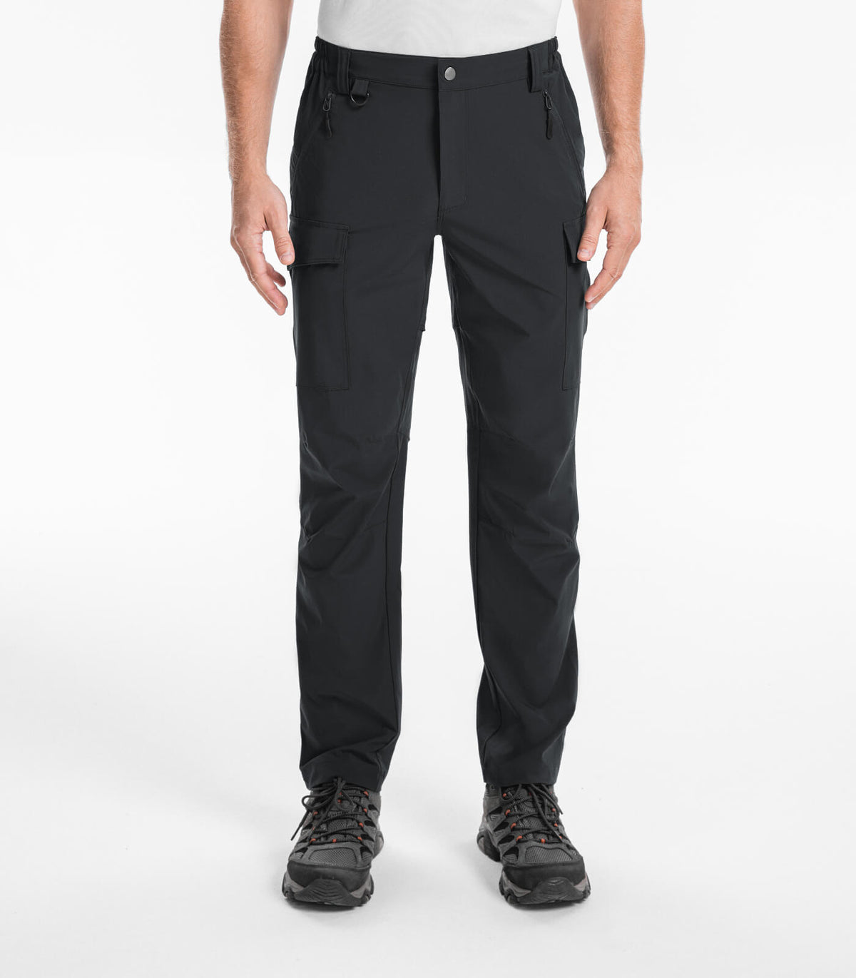 Moosehill Men's Hiking Cargo Pants #Color_Black