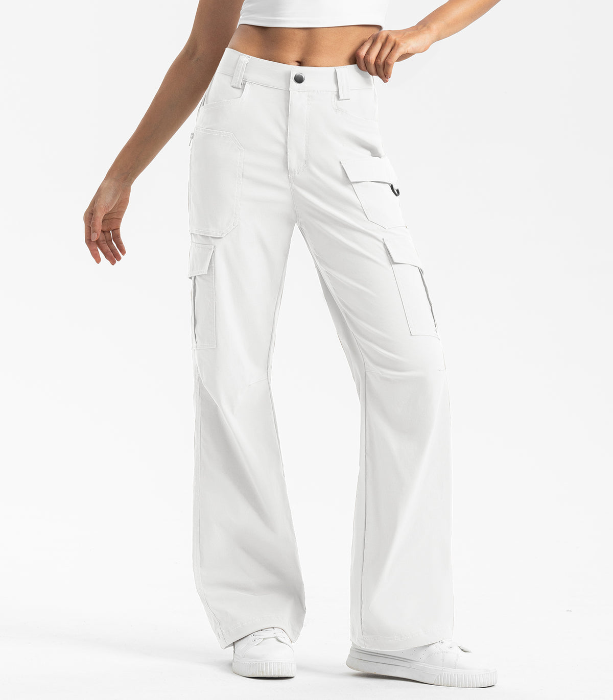 women hiking pants #Color_White