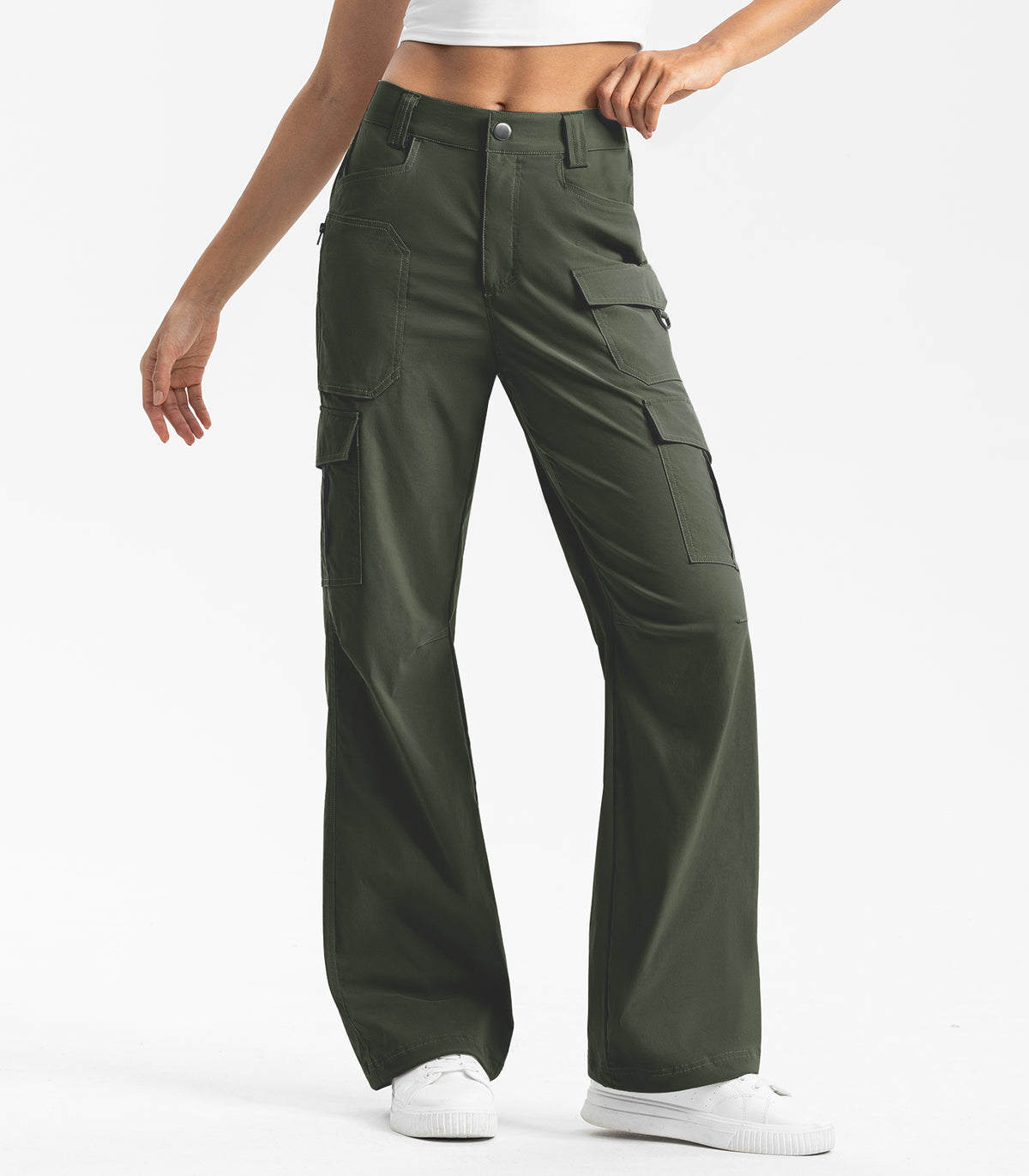 women hiking pants #Color_Army Green