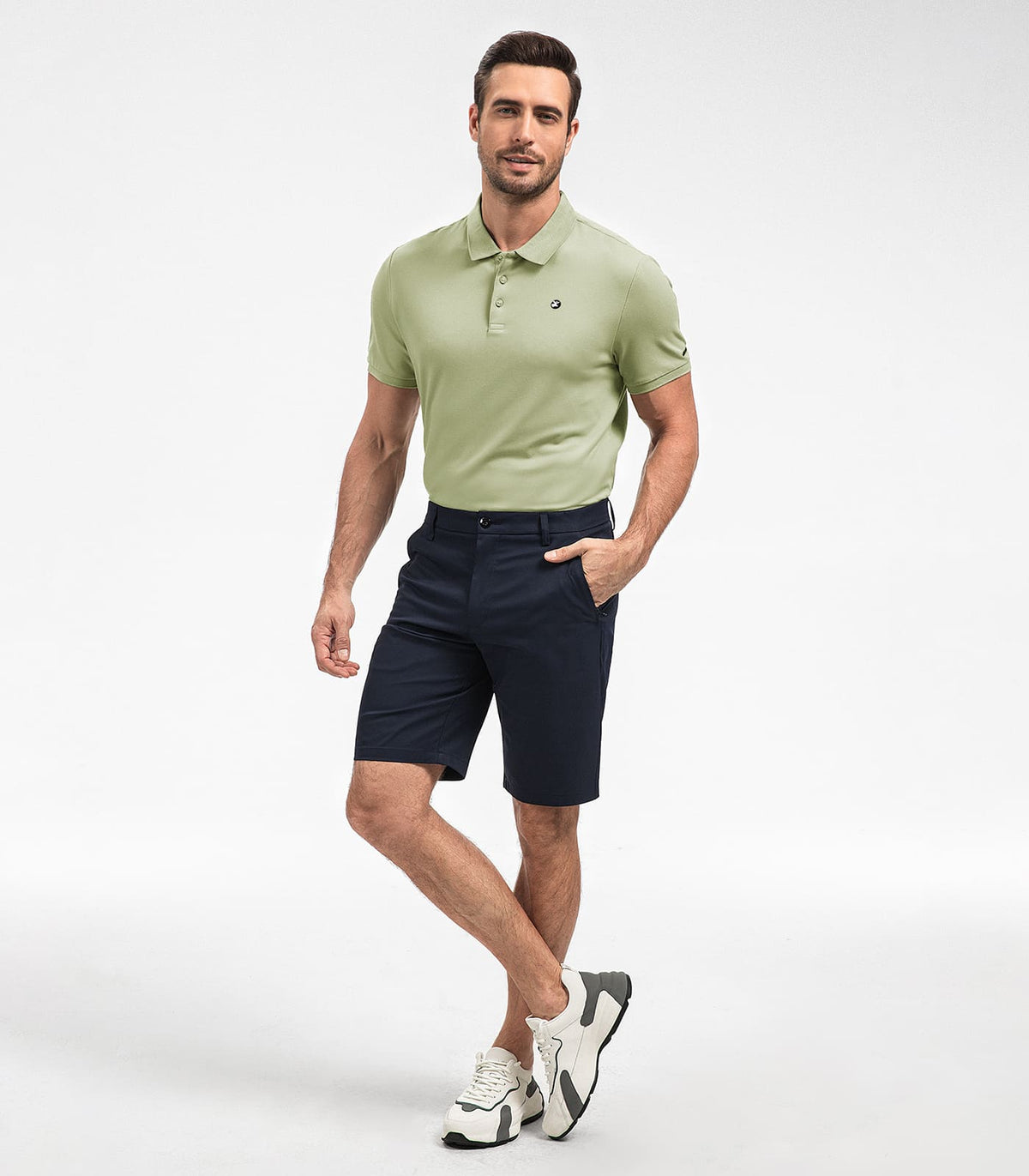 Men's Polo Shirts #Color_Sage Green