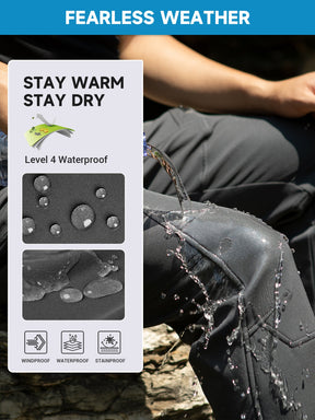 Men's Waterproof Snow Ski Pants Fleece Lined - SnowVenture M054