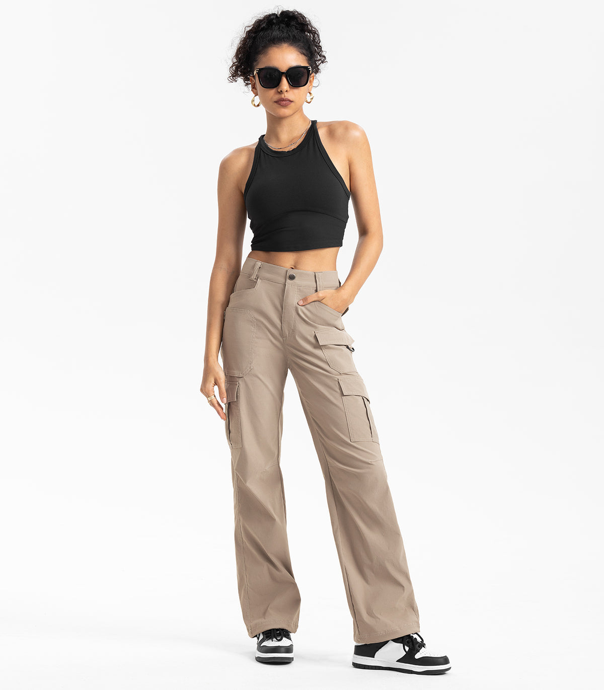 Women's Cargo Hiking Pants / High-Waisted & Lightweight