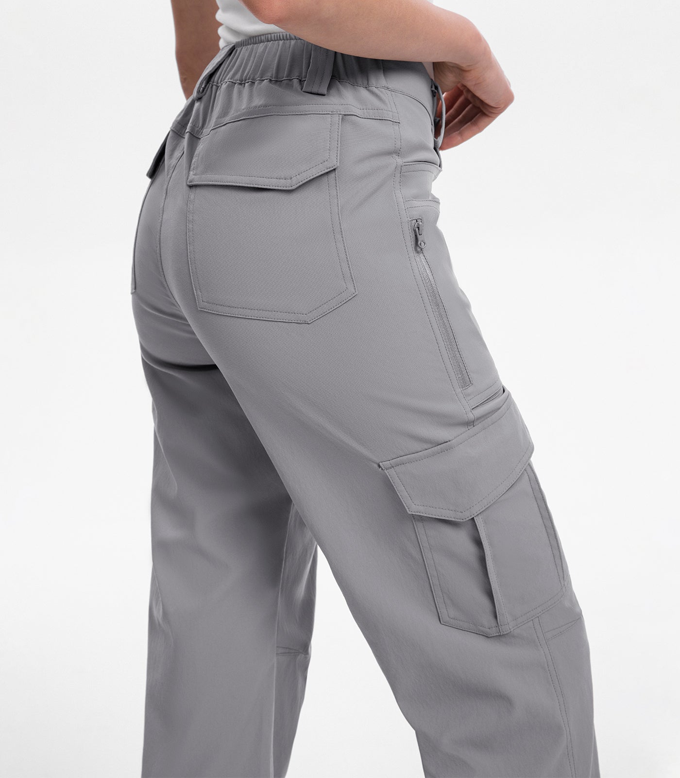 Women's Cargo Hiking Pants / High-Waisted & Lightweight - HikerFlex W038