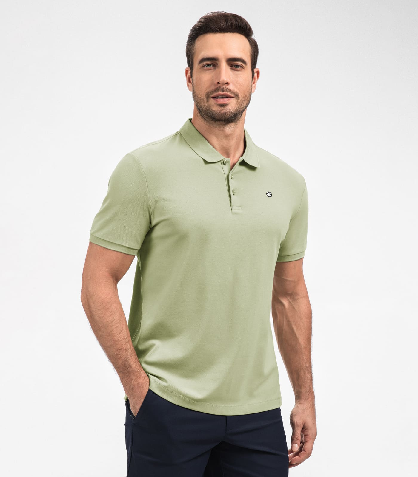 Men's Polo Shirts Short Sleeve Golf Hiking Work Polo Casual T Shirt