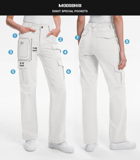 Women's Cargo Hiking Pants / High-Waisted & Lightweight - HikerFlex W038