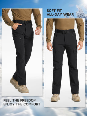 Men's Waterproof Snow Ski Pants Fleece Lined - SnowVenture M054