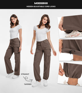 Women's Cargo Hiking Pants / High-Waisted & Lightweight - HikerFlex W038