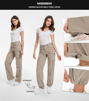 Women's Cargo Hiking Pants / High-Waisted & Lightweight - HikerFlex W038