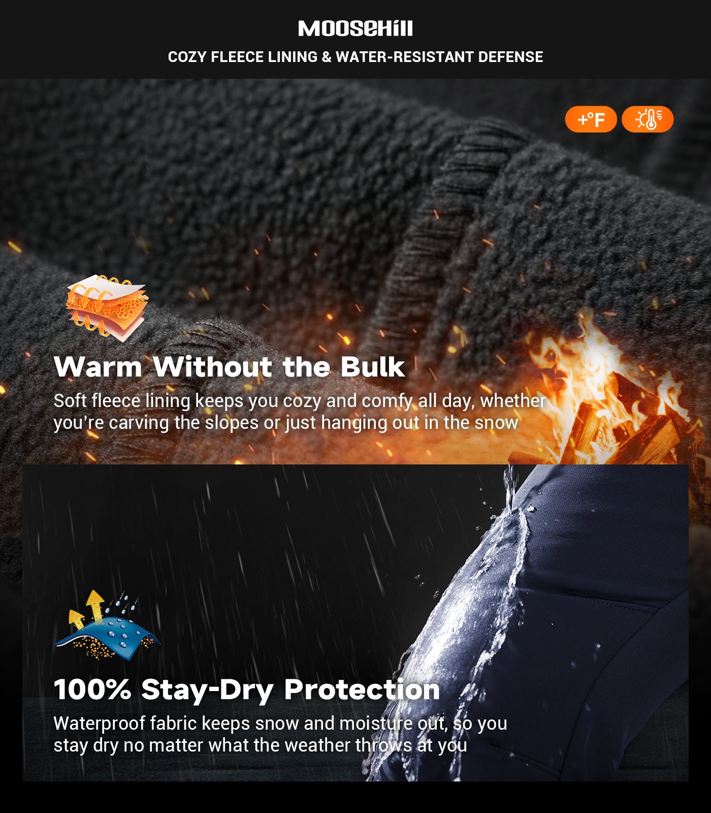 Women's Snow Ski Fleece lined Pants - SnowVenture W051