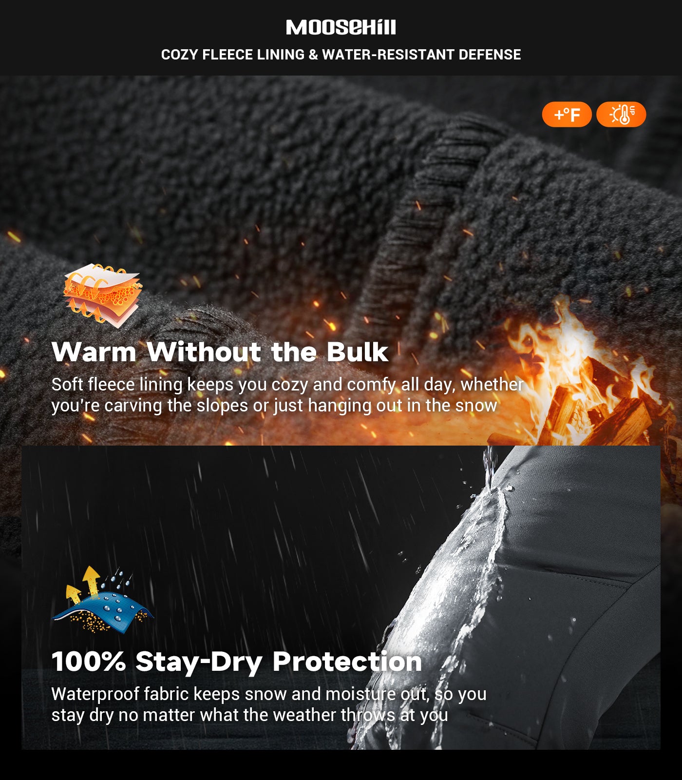 Women's Snow Ski Fleece lined Pants - SnowVenture W051